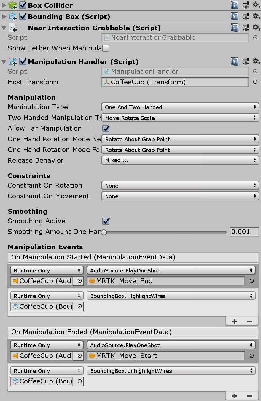 Manipulation Handler structure