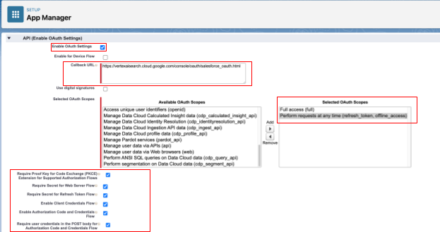Enable and configure OAuth Settings