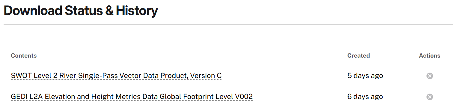download history page