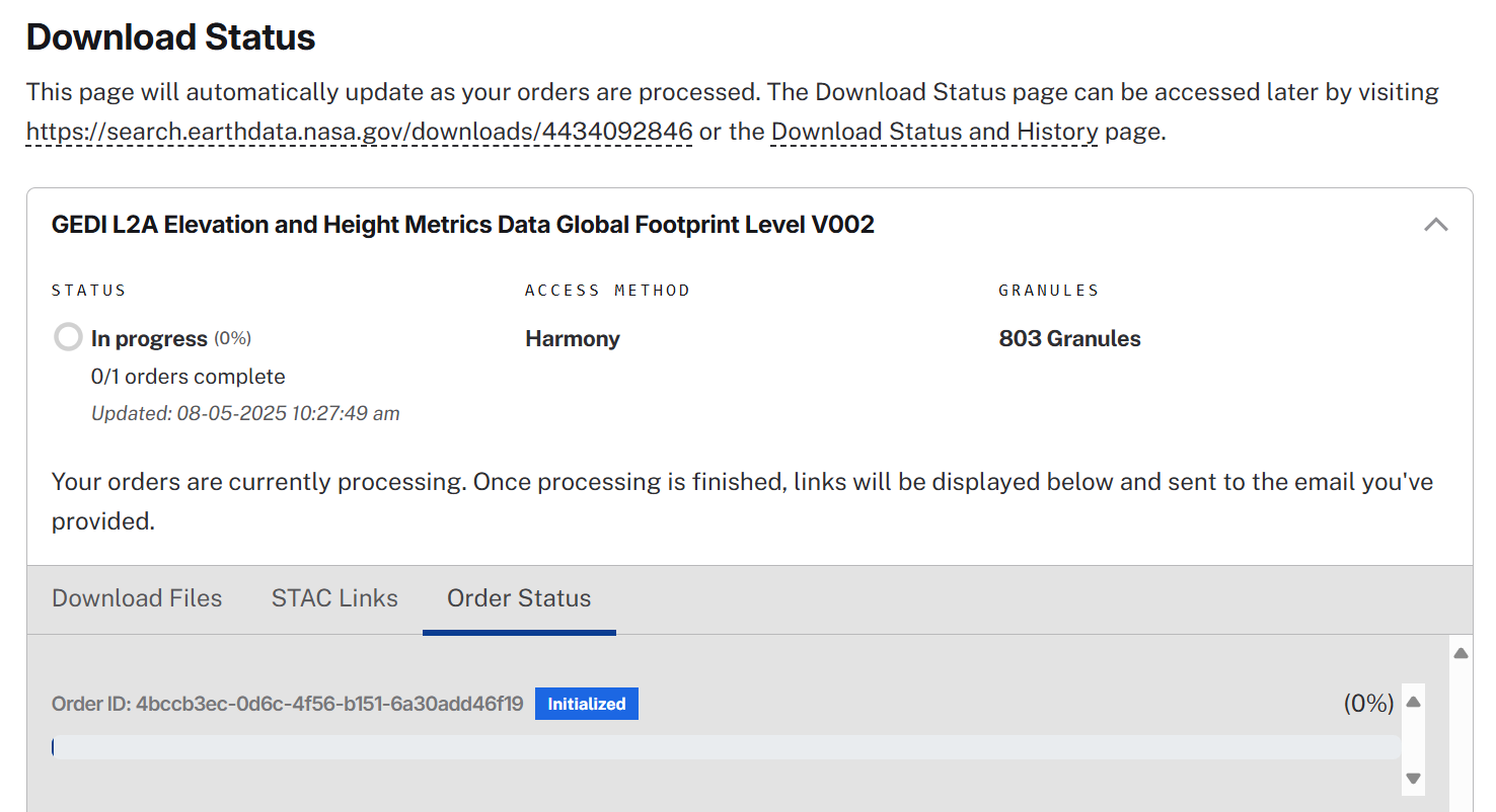a new download job starts