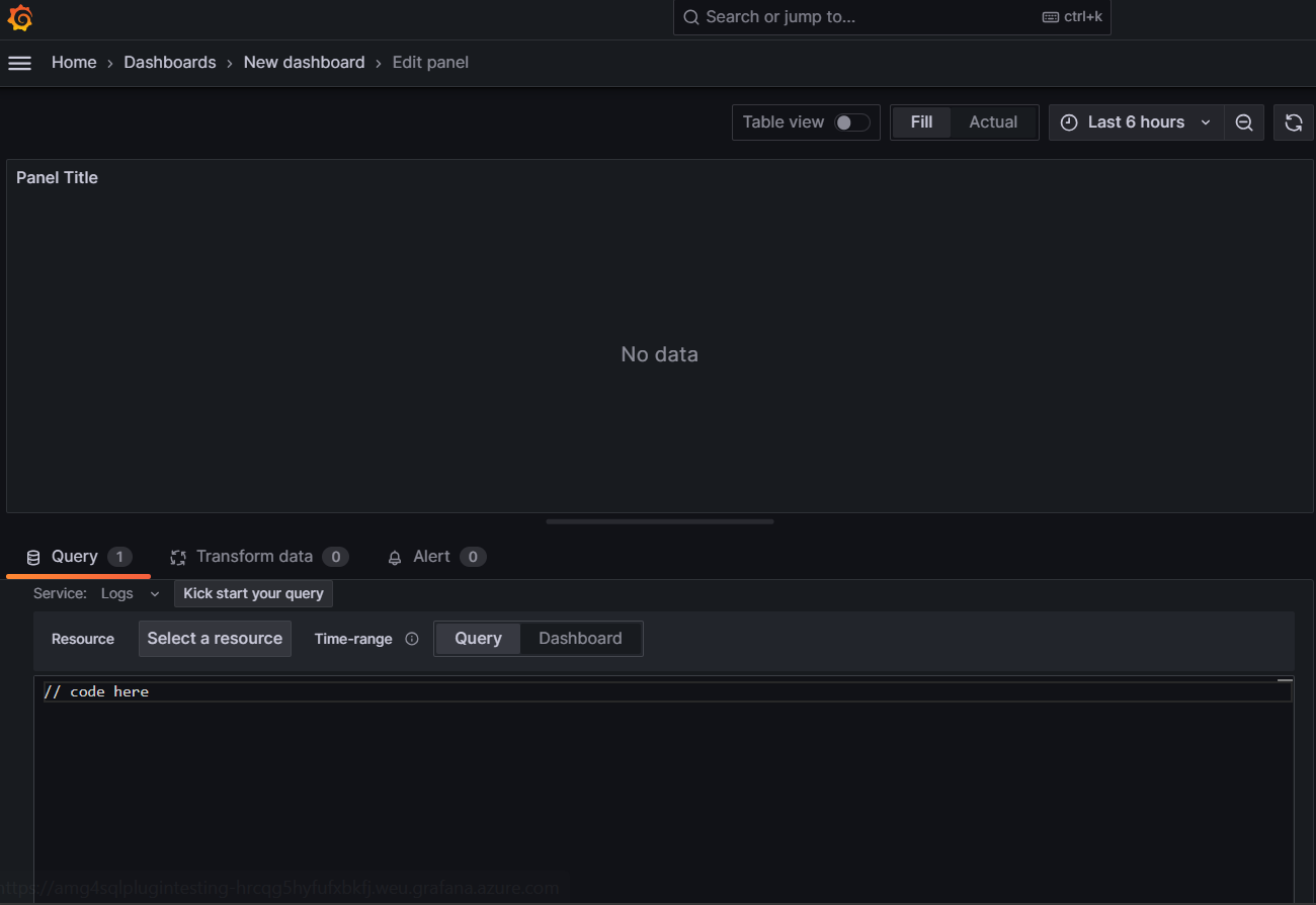 Screenshot of code options.