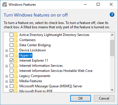 Disabling Hyper-V