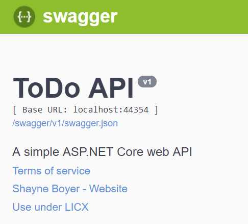 带有版本信息的 Swagger UI