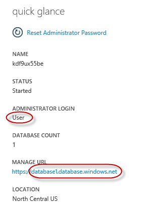 SQL 数据库服务器仪表板