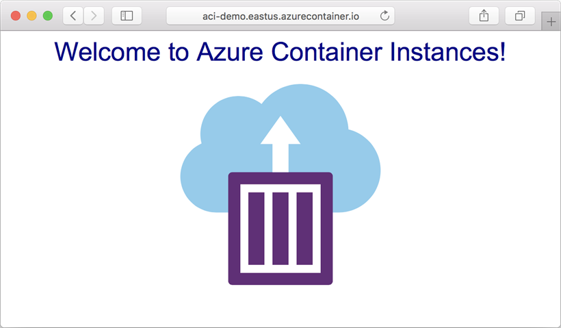 在浏览器中显示已部署到 Azure 容器实例的应用