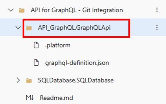 Git for GraphQL 中的文件结构表示形式的屏幕截图。