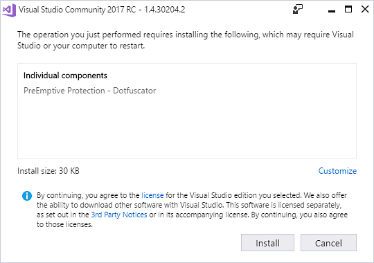 Click Install