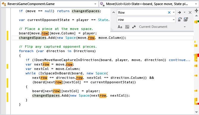 将字符串替换为错误后的 Visual Studio 滚动条
