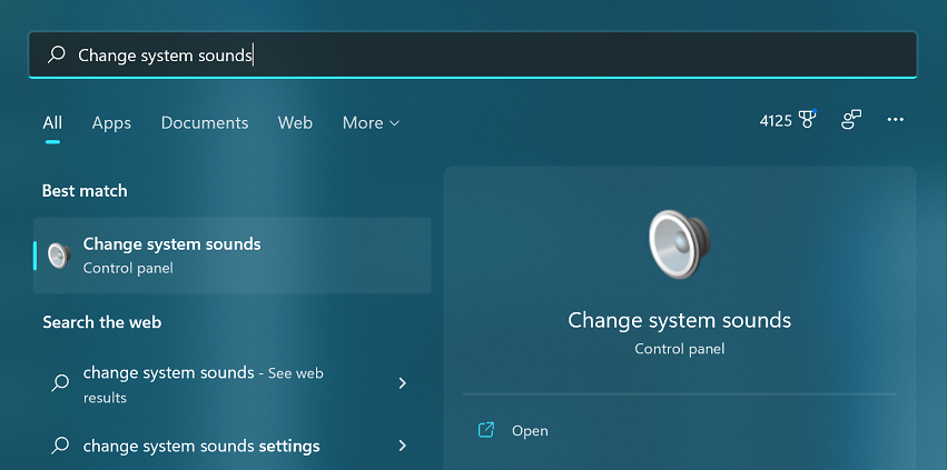 Windows 11 中搜索框的屏幕截图。