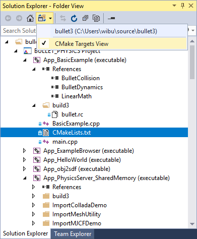 CMake 目标视图
