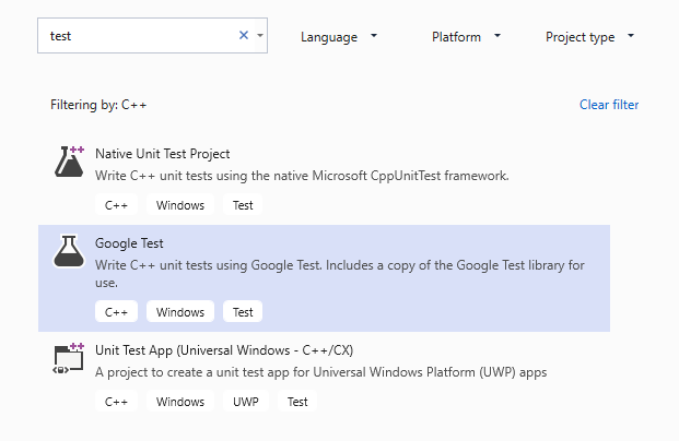 新的 Google 测试项目