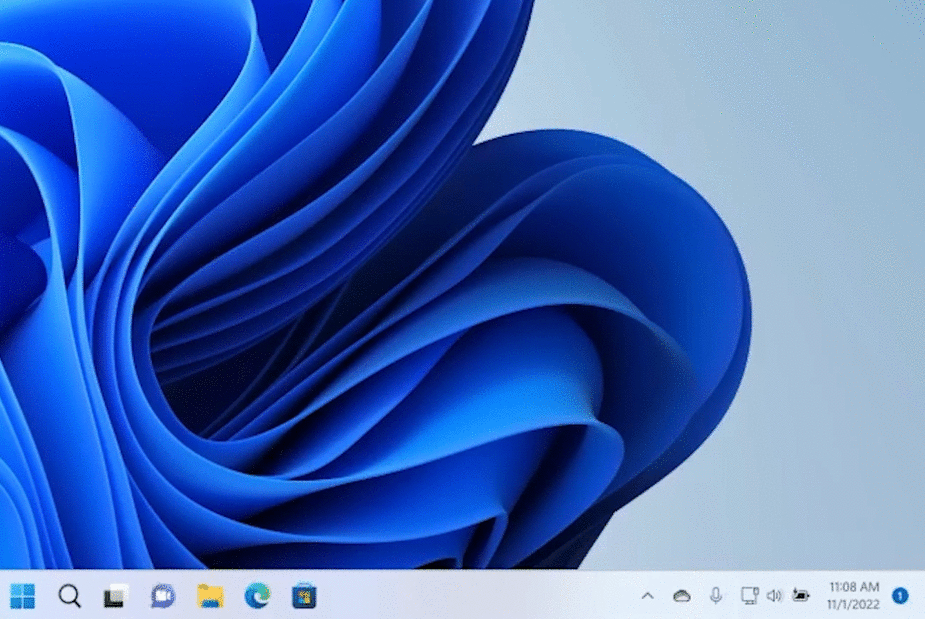 显示从 Windows 11 任务栏打开 Windows Studio Effects 的动画